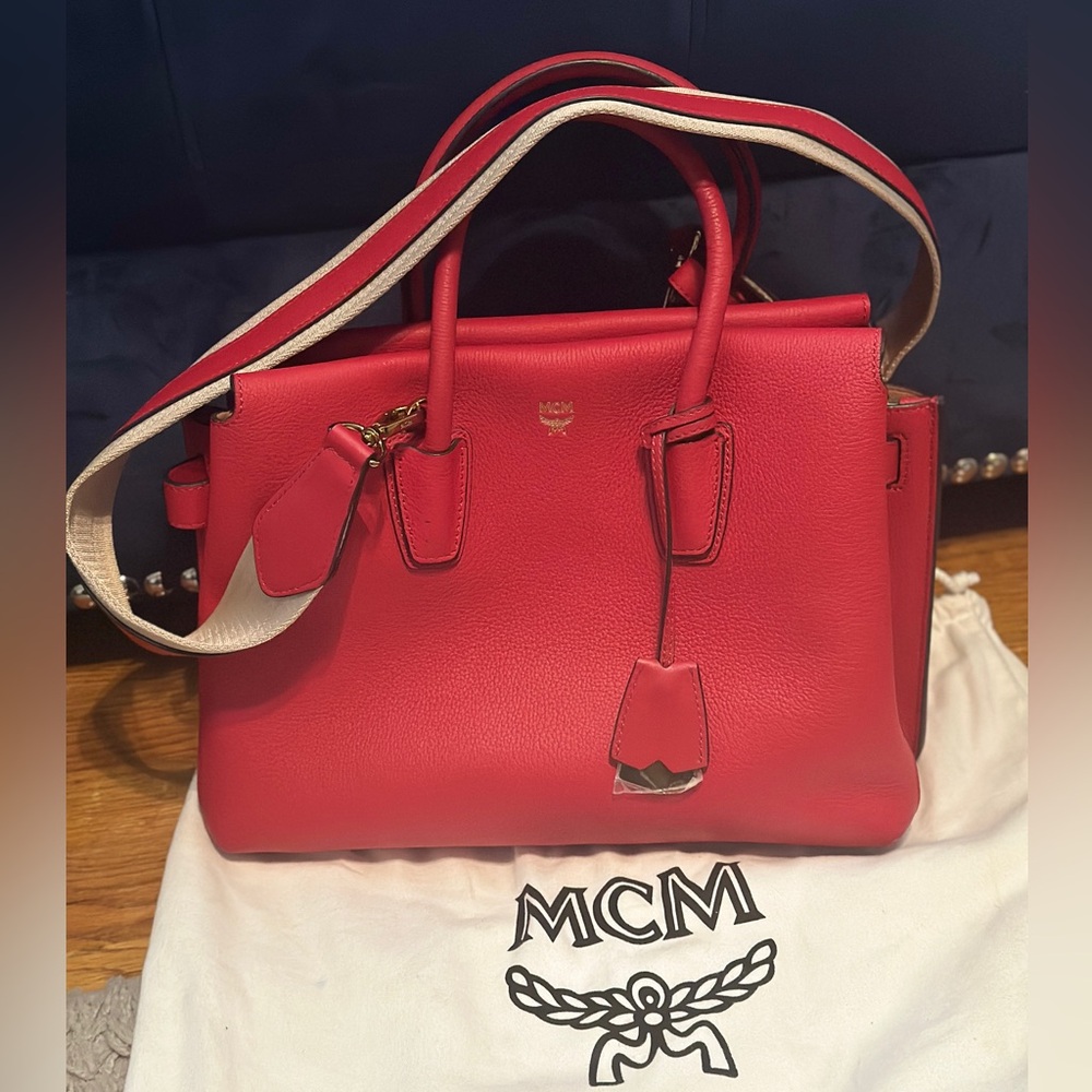 NEW MCM Satchel Designer Bag w/Dust bag